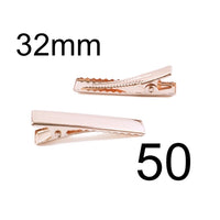 32mm Alligator Clip Rose Gold with Teeth Packs
