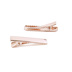 32mm Alligator Clip Rose Gold with Teeth Packs