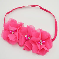 Chiffon Flower with Pearl/Rhinestone 5cm