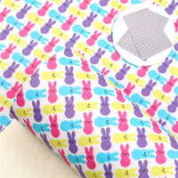 Easter Marshmallow Bunnies  Faux Leather Sheet
