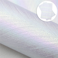 Iridescent Pearl Textured Faux Leather Sheet
