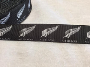All Black Rugby 1" Ribbon