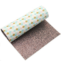Mermaid Scales with Chunky Glitter Double Sided Faux Leather Sheet