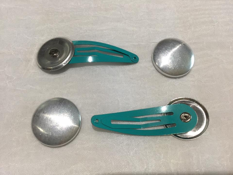 Self Cover Buttons with Snap Clip 23mm (10) - Clearance