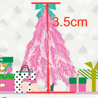 Christmas Trees Pink Faux Leather Sheet