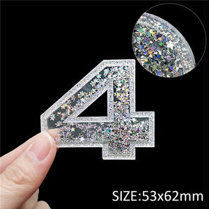 Numbers Sequin Acrylic Shakers
