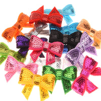 Sequin Bow with Tails 2"
