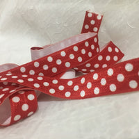 Spots Red with White 5/8" FOE  (5 Yards)