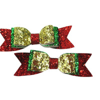 Glitter Trio Christmas Combo Bow
