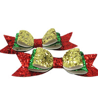 Glitter Trio Christmas Combo Bow
