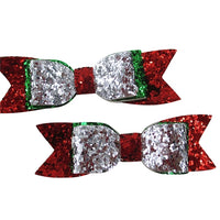 Glitter Trio Christmas Combo Bow
