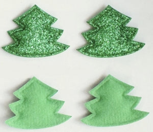 Christmas Tree Padded Glitter Embellishment (10)