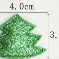 Christmas Tree Padded Glitter Embellishment (10)