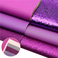 Purple Mixed Faux Leather Full Sheet Pack of 7