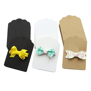 Bow Display Card, Scalloped Top (100)
