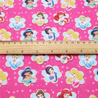 Princesses on Pink Faux Leather Sheet