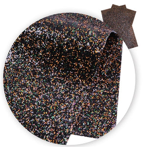 Chunky Mixed Glitter Halloween  Faux Leather Sheet