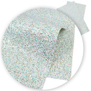 Chunky Mixed Glitter Mermaid Faux Leather Sheet