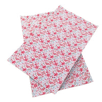 Floral Pink Wildflowers Faux Leather Sheet