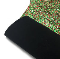 Christmas Chunky Mixed Combo  Faux Leather Sheet
