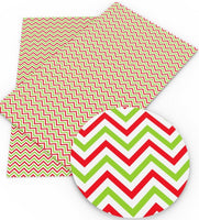 Chevron Christmas Faux Leather Sheet
