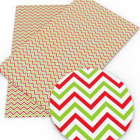 Chevron Christmas Faux Leather Sheet