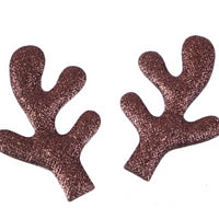 Reindeer Antler Glitter Embellishment Pairs