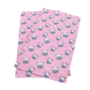 Koalas on Pink Faux Leather Sheet
