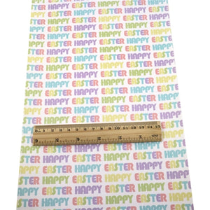 Easter Pastel "Happy Easter" Faux Leather Sheet