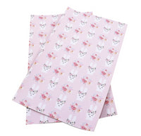 Easter Bunny Floral Crown on Pink Faux Leather Sheet
