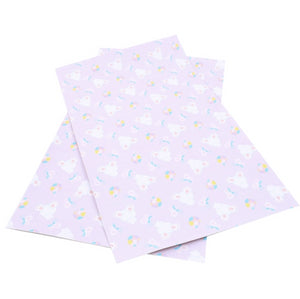 Easter Bunny Tails with Eggs Faux Leather Sheet