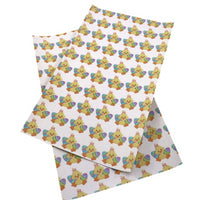 Easter Chick & Eggs Faux Leather Sheet