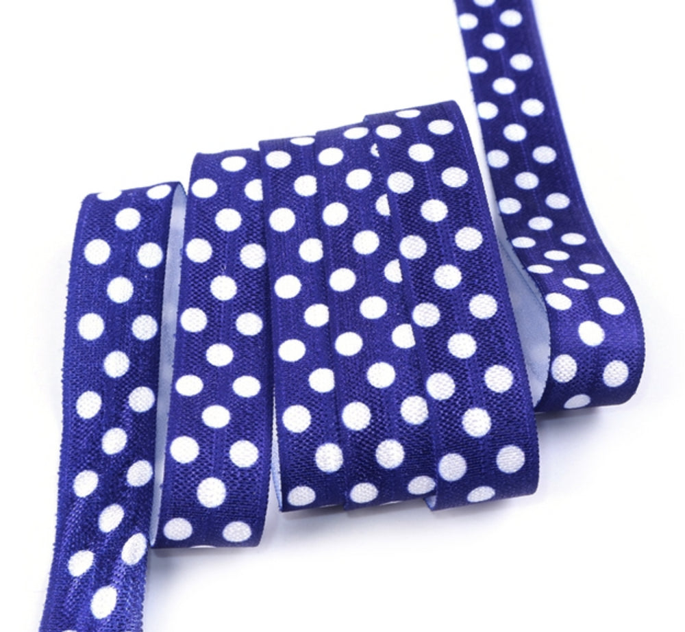 Spots Royal Blue with White 5/8