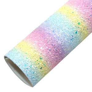 Ombre Chunky Glitter Faux Leather Sheet