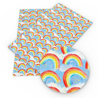 Rainbows in the Sky Faux Leather Sheet

