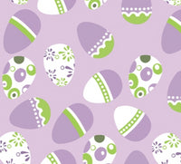 Easter Eggs Purple, Green & White Faux Leather Sheet
