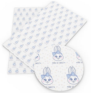 Easter Bunny "You So Sweet" Faux Leather Sheet