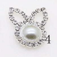 Rhinestone & Pearl Rabbit Embellishment