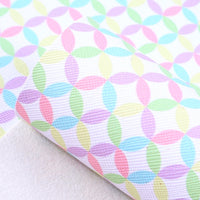 Rainbow Pastel Circles Faux Leather Sheet