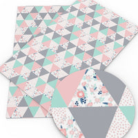 Patchwork Triangles Faux Leather Sheet