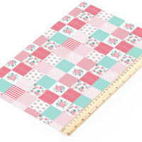 Patchwork Squares Faux Leather Sheet