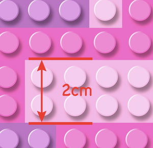 Lego Bricks Pink & Purple Faux Leather Sheet