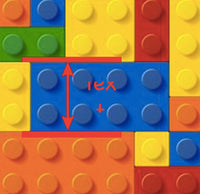 Lego Bricks  Faux Leather Sheet
