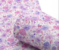 Floral Watercolour Purple Faux Leather Sheet
