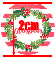 Merry Christmas Wreath Faux Leather Sheet
