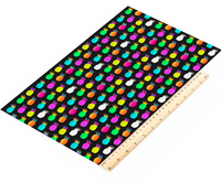 Pineapple Neon on Black Faux Leather Sheet
