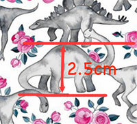 Dinosaurs & Roses Faux Leather Sheet
