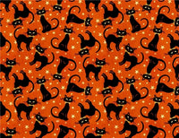 Halloween Black Cats Faux Leather Sheet
