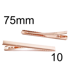75mm Alligator Clip Rose Gold with Teeth Packs