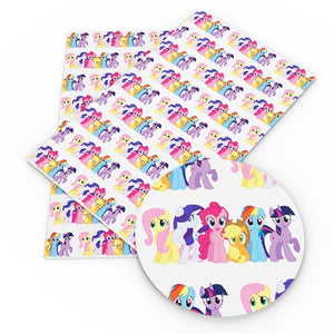 My Little Pony Group Faux Leather Sheet
